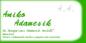 aniko adamcsik business card